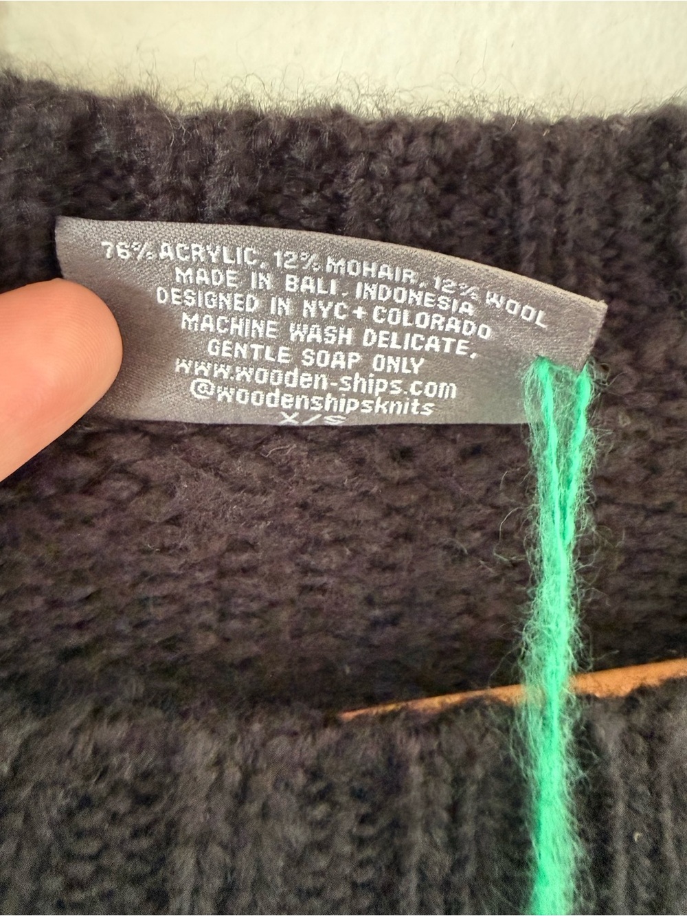 Wooden Ships Hocus Pocus Wool Mohair Knit Sweater Size X/S NWT Halloween Fall - Picture 10 of 10